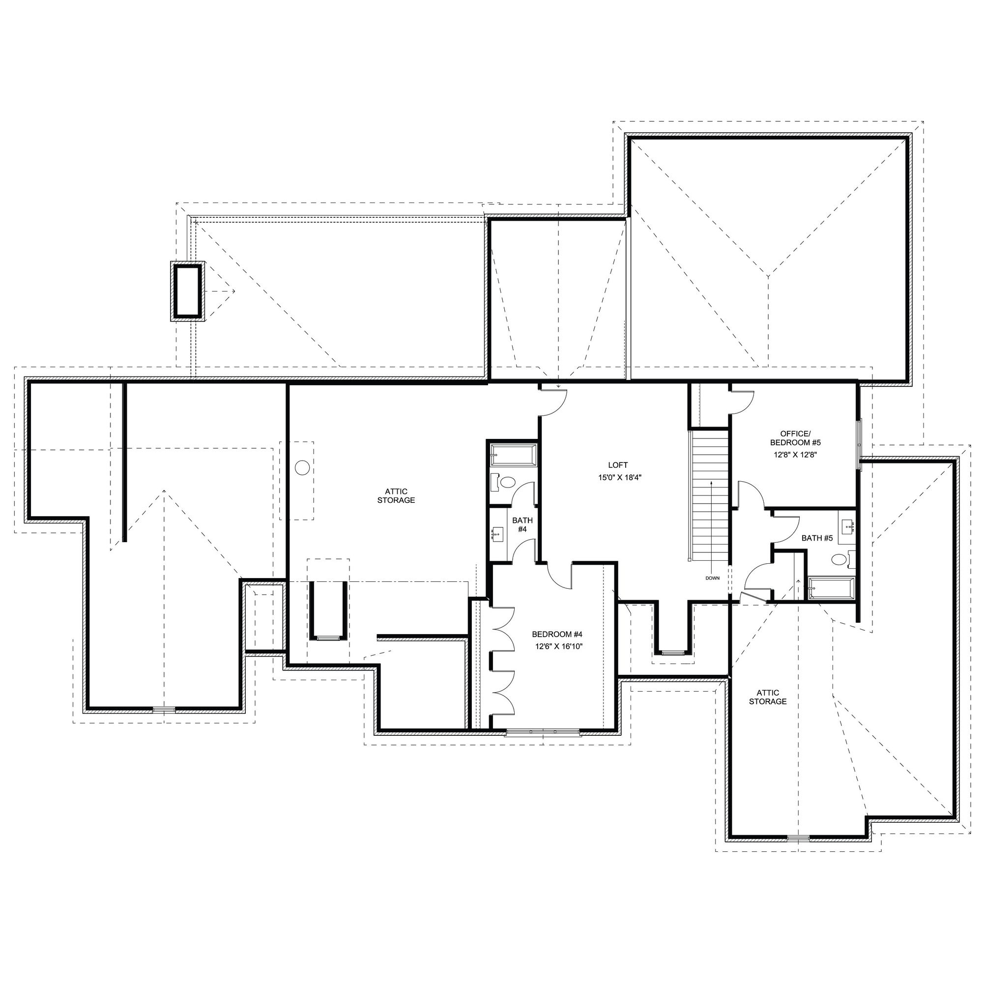 The Kristi upper level floor plan